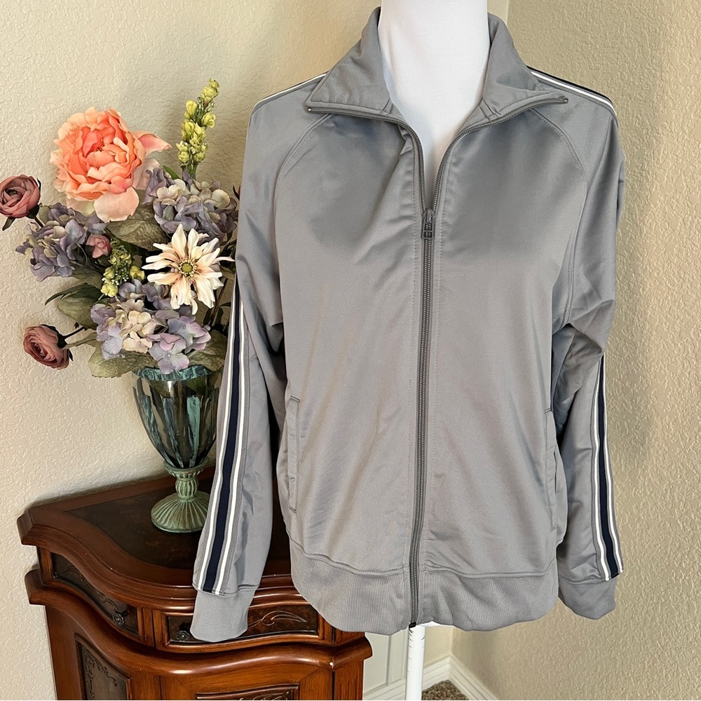 Vintage Old Navy Gray Track Jacket